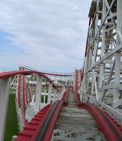 The Tornado Wooden Rollercoaster at Strickers Grove, Hamilton, Ohio
