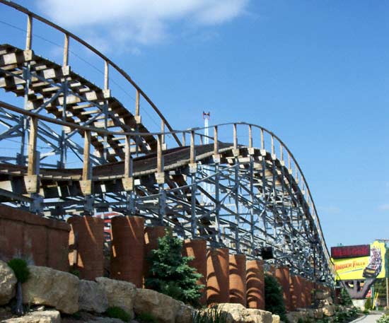 The Avalanche Rollercoaster at Timber Falls Adventure Park, Wisconsin Dells, Wisconsin