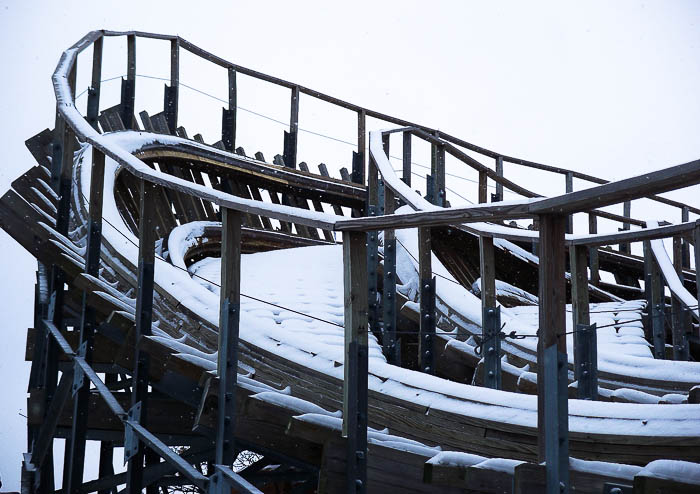 The Hellcat Roller Coaster at Timber Falls Adventure Park, Wisconsin Dells, Winter 200