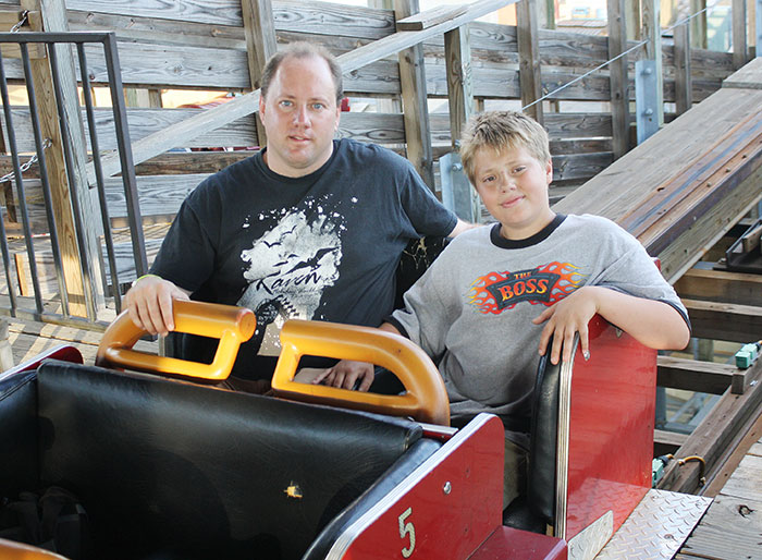 The Hellcat Roller Coaster at The Hellcat Roller Coaster at Timber Falls Adventure Park, Wisconsin Dells, Wisconsin