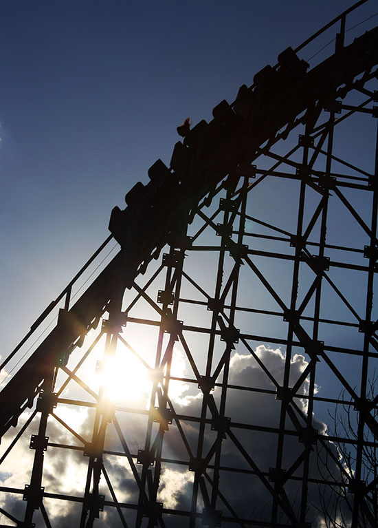 The Hellcat Roller Coaster at Timber Falls Adventure Park, Wisconsin Dells, Wisconsin