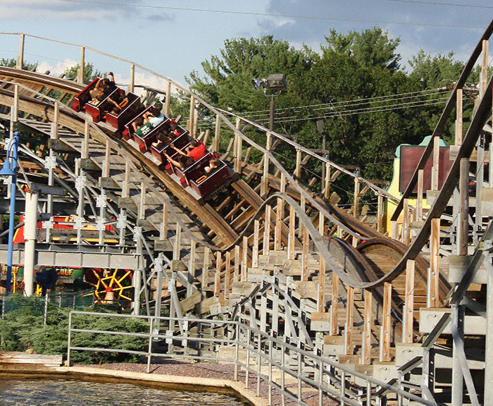 The Hellcat Roller Coaster at Timber Falls Adventure Park, Wisconsin Dells, Wisconsin