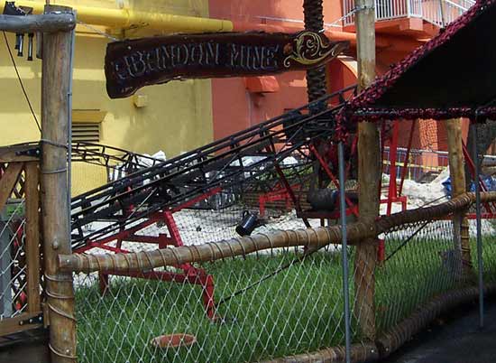 The Abandon Mine Rollercoaster @ Uncle Bernies Theme Park located at the Swap Shop, Fort Lauderdale, Florida