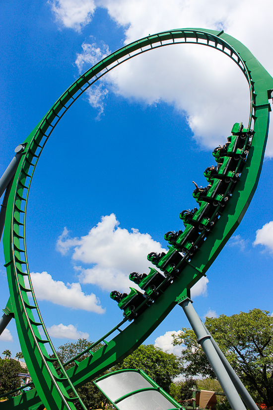 The Incredible Hulk Rollercoaster at Universal's Islands of Adventure, Orlando, Florida