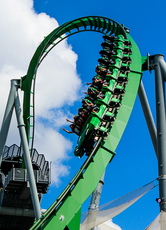 The Incredible Hulk Rollercoaster at Universal's Islands of Adventure, Orlando, Florida