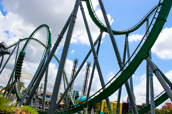 The Incredible Hulk Rollercoaster at Universal's Islands of Adventure, Orlando, Florida