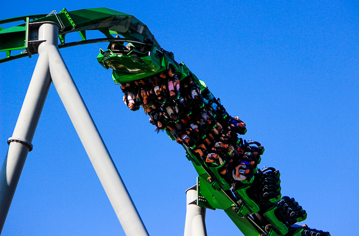 The Incredible Hulk Rollercoaster at Universal's Islands of Adventure, Orlando, Florida