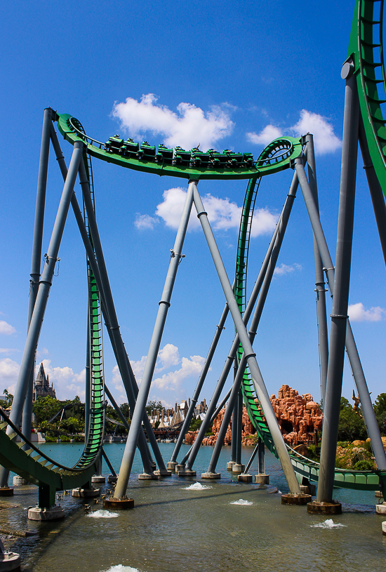 The Incredible Hulk Rollercoaster at Universal's Islands of Adventure, Orlando, Florida