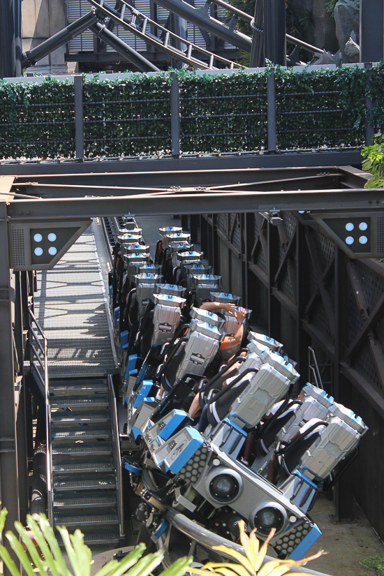 The completely terrifying Velocicoaster launched themed new for 2021 rollercoaster at Universal's Islands of Adventure, Orlando, Florida