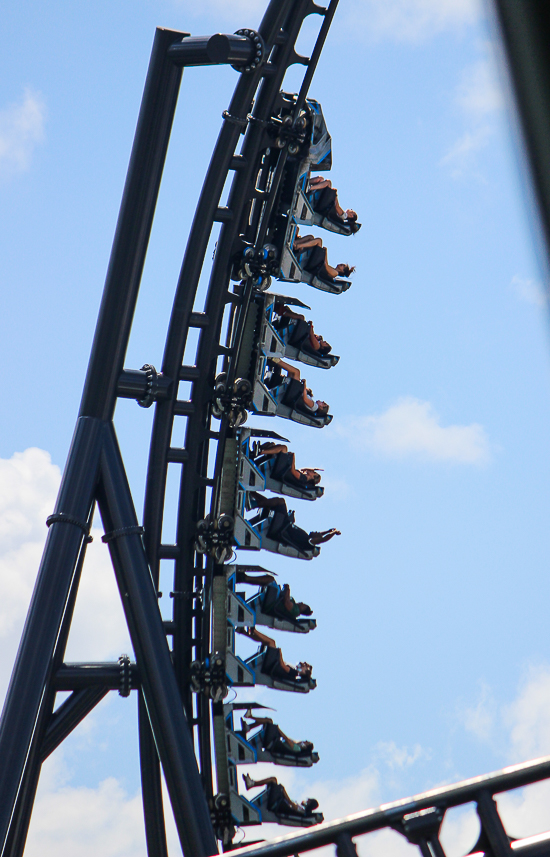The completely terrifying Velocicoaster launched themed new for 2021 rollercoaster at Universal's Islands of Adventure, Orlando, Florida