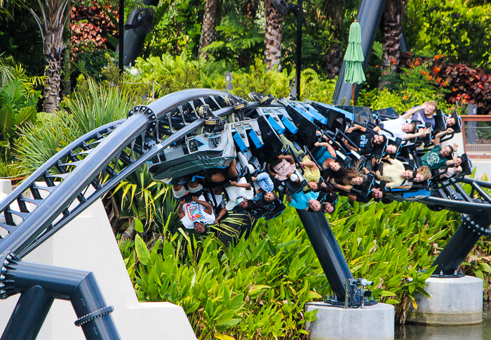 The completely terrifying Velocicoaster launched themed new for 2021 rollercoaster at Universal's Islands of Adventure, Orlando, Florida
