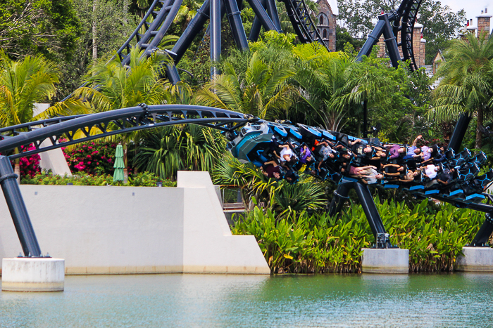 The completely terrifying Velocicoaster launched themed new for 2021 rollercoaster at Universal's Islands of Adventure, Orlando, Florida