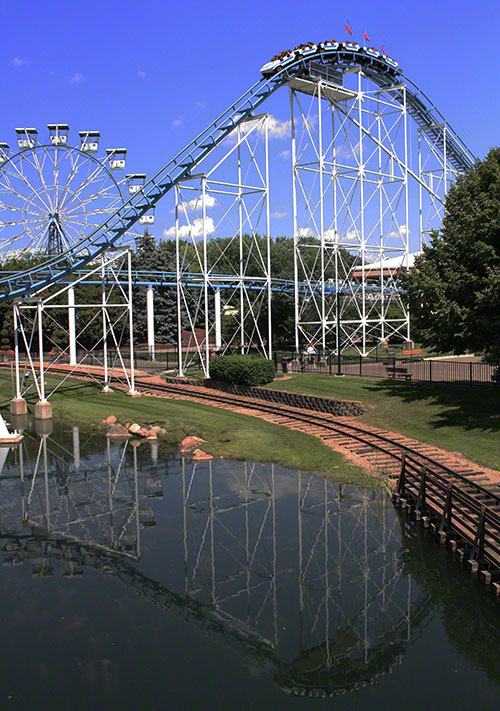 The Corkscrew Roller Coaster at Valleyfair, Shakopee, Minnesota