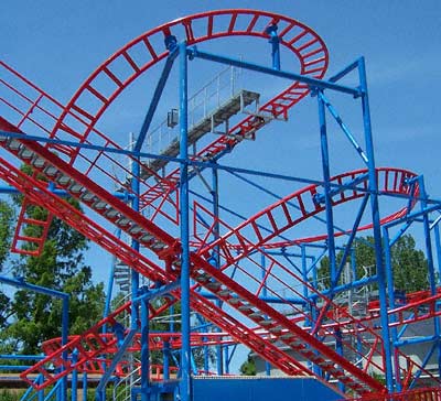 New For 2004 A Spinning Mouse Rollercoaster at Waldameer Park, Erie Pennsylvania