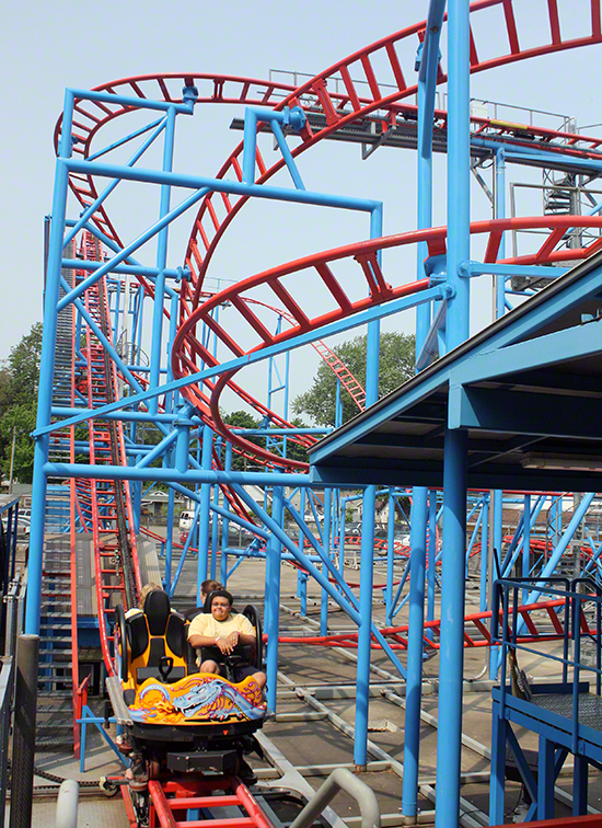 The Steel Dragon Spinning Roller Coaster at Waldameer Amusement Park, Erie, Pennsylvania