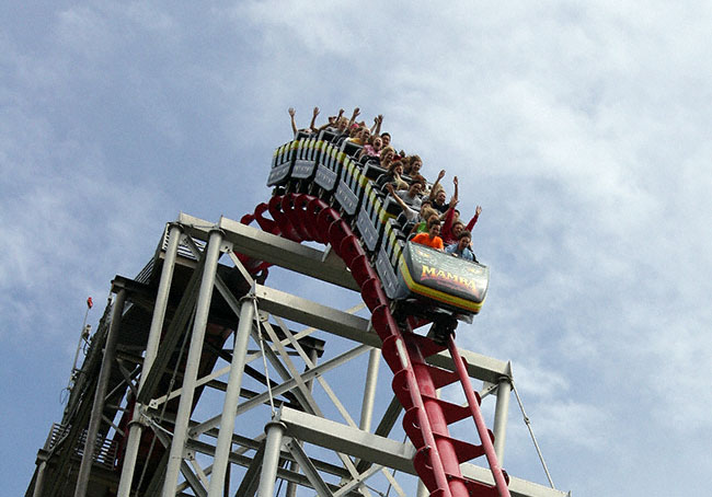 The Mamba Rollercoaster at World's Of Fun, Kansas City, Missouri