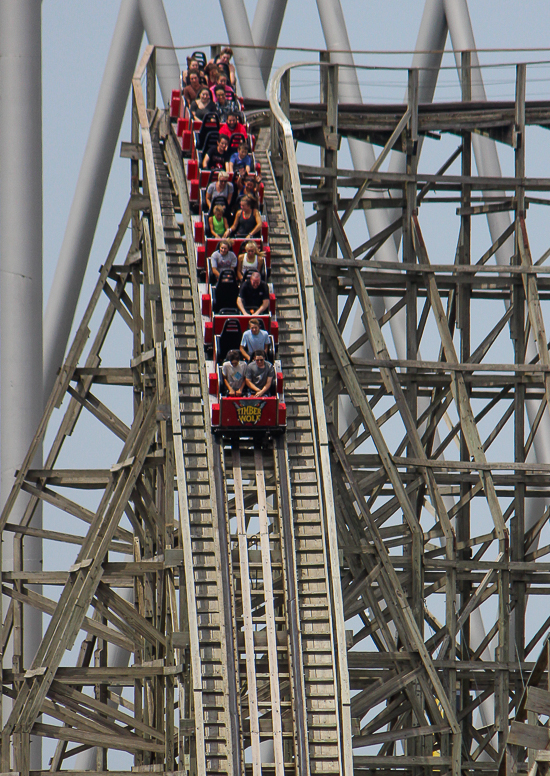 The Timber Wolf roller coaster at Worlds of Fun, Kansas City, Missouri