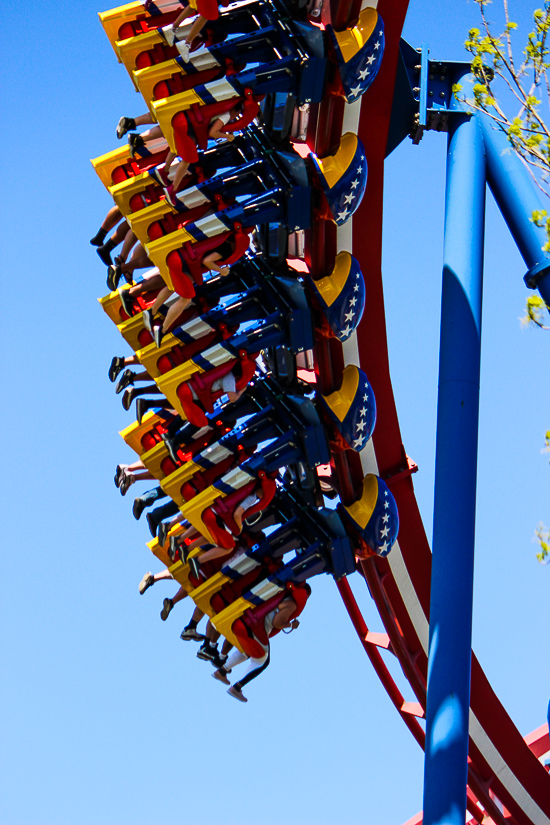 The Patriot roller coaster at Worlds of Fun, Kansas City, Missouri