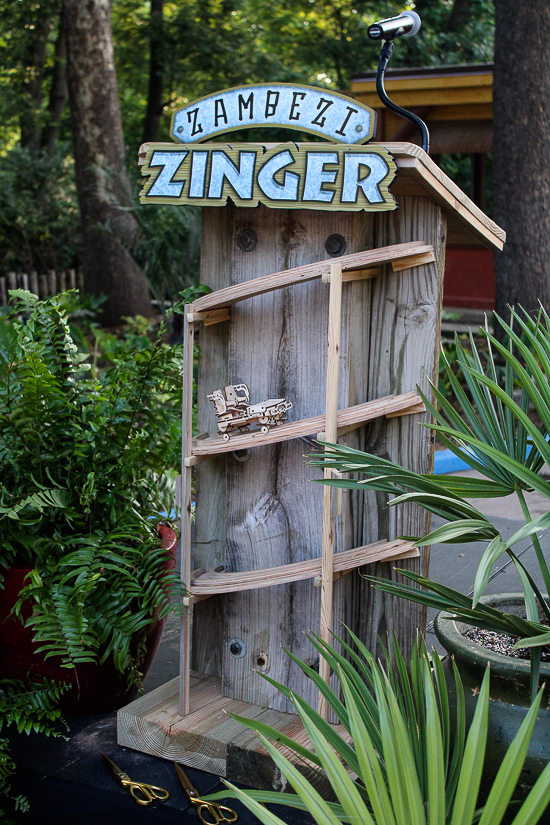 The new for 2023 Zambezi Zinger roller coaster at Worlds of Fun, Kansas City, Missouri