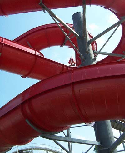 The Zuma Falls Water Slide at Wyandot Lake Park, Powell Ohio